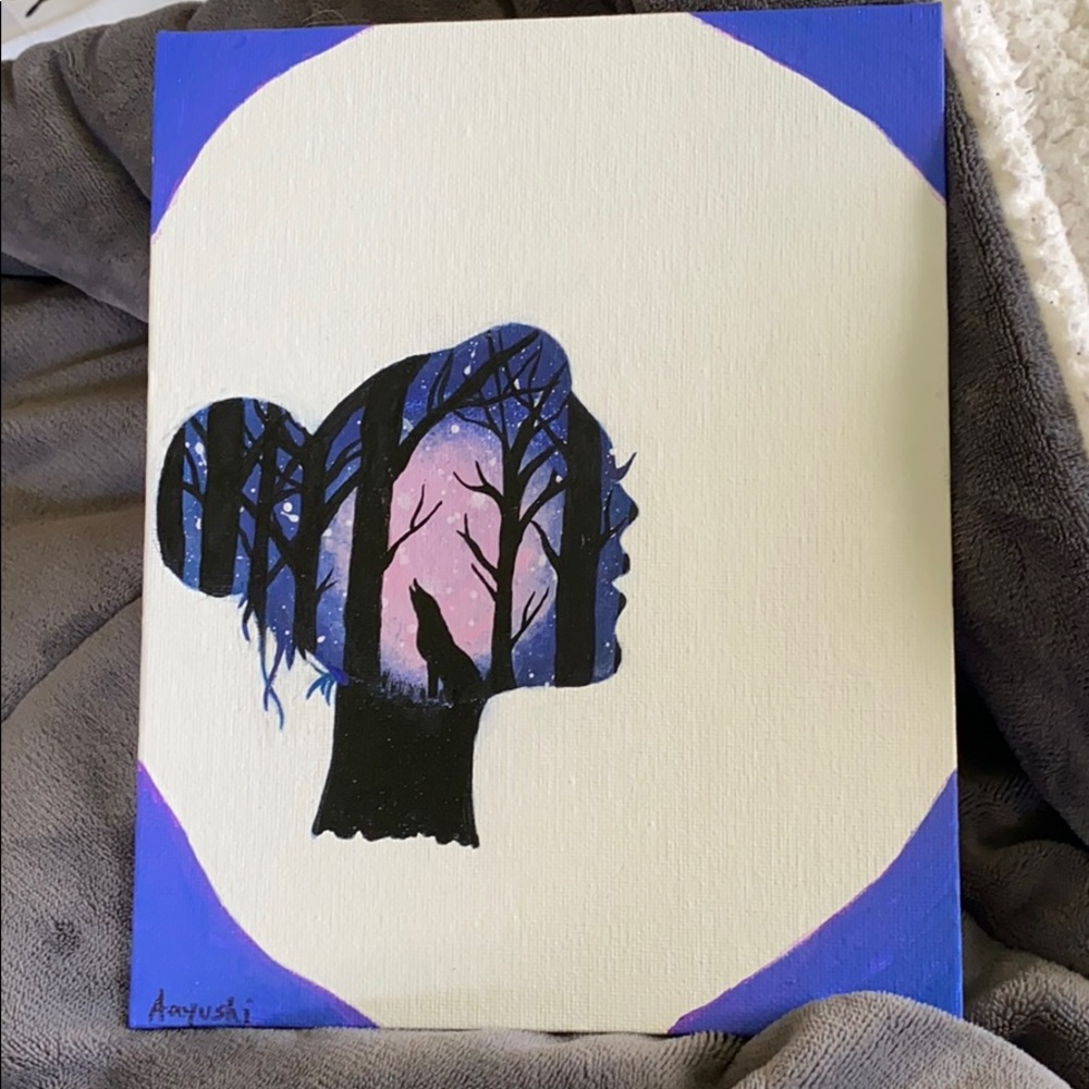 Hand made painting on cotton canvas panel